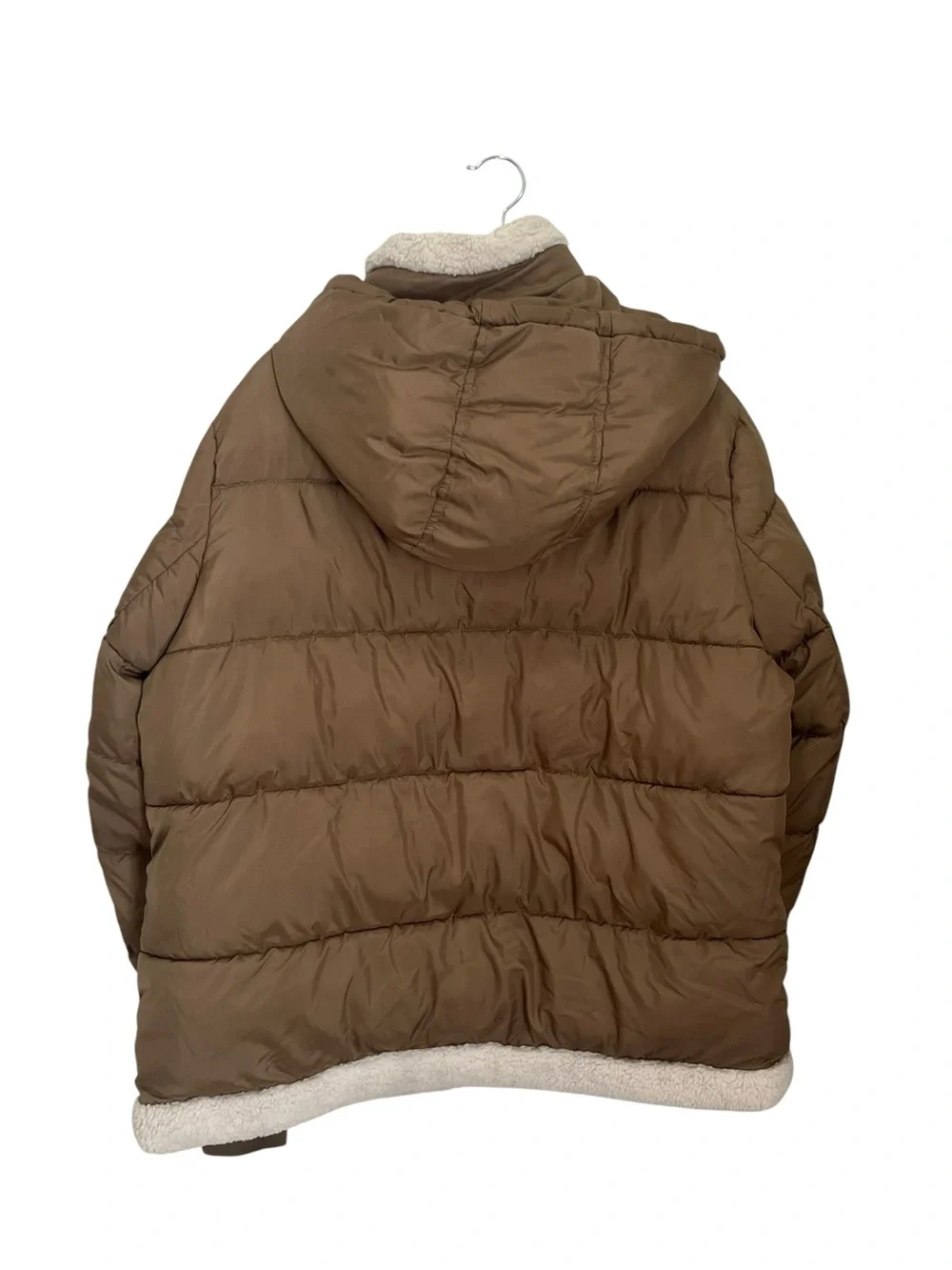 Michael Kors Faux Shearling Puffer Jacket with Sherpa Trim Sz XL